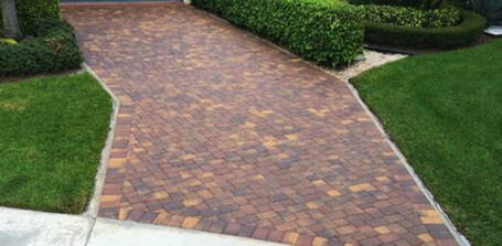 paver repair and sealing job recently completed by our maintenance service