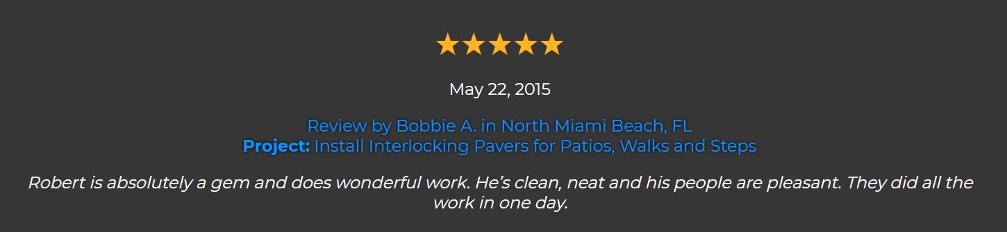 this is an image of a Fort Lauderdale Paver review